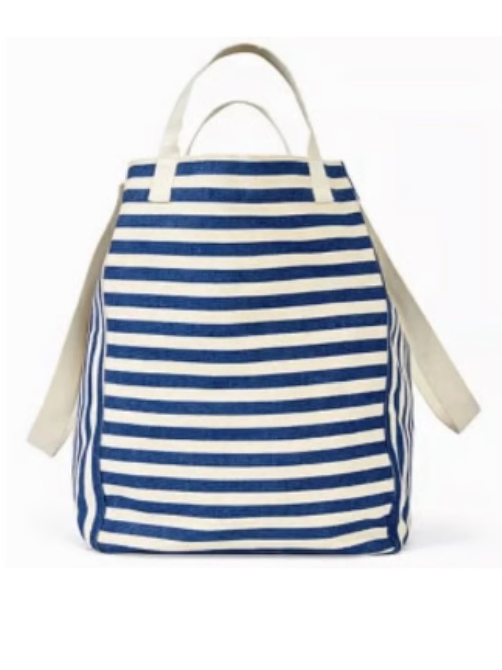NWT - thirty one Canvas Striped Tote Bag in Navy and White - Picture 5 of 11